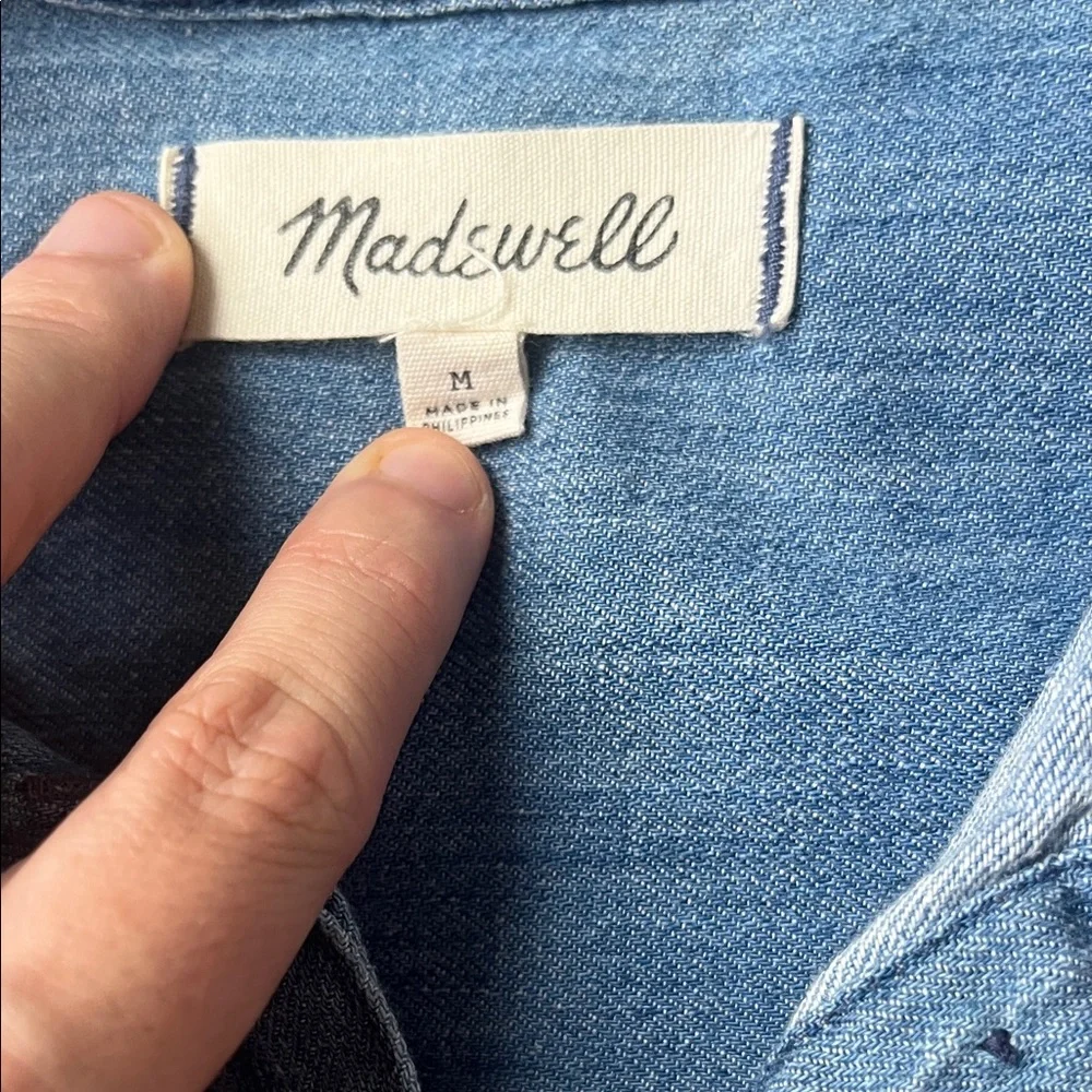 Madewell Blue Denim Midi Dress